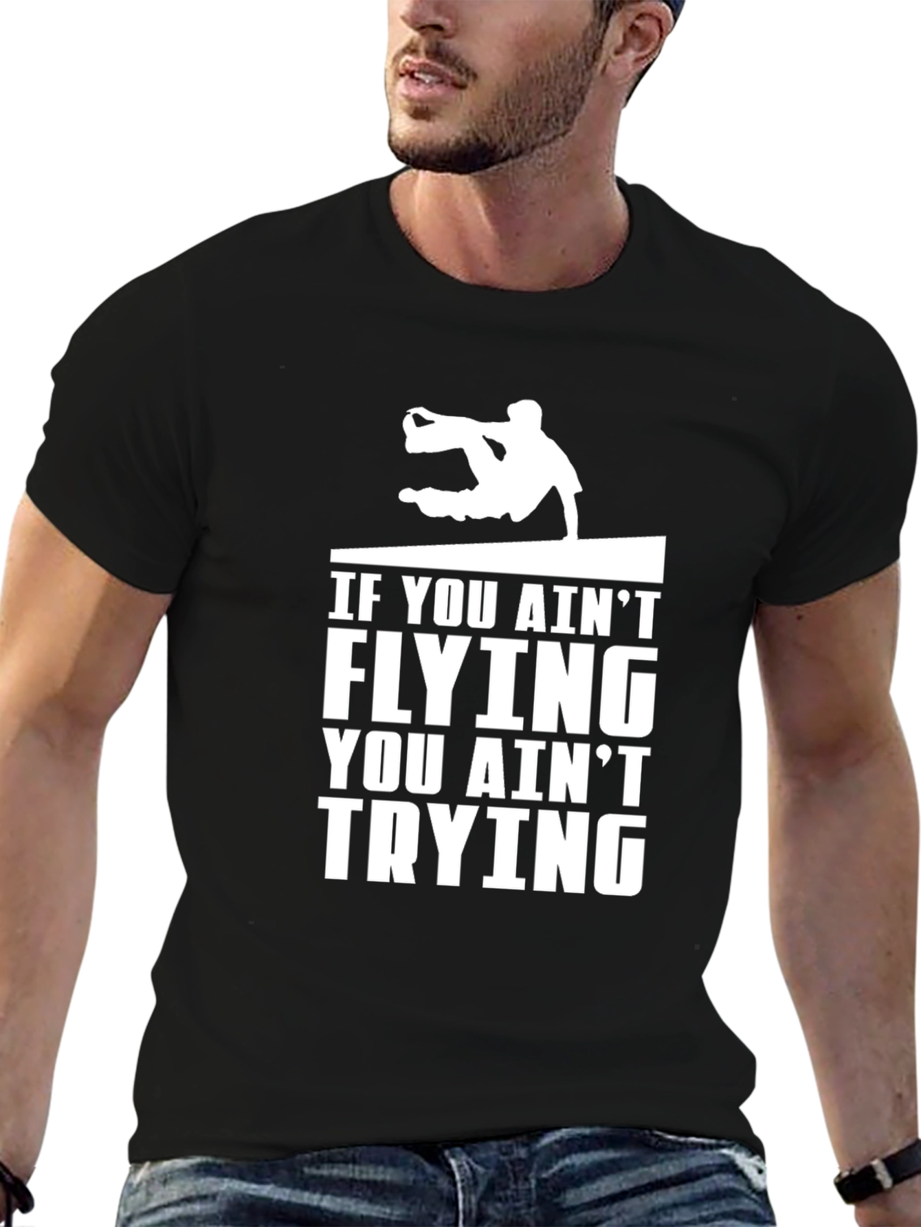 Flying Parkour Black T-Shirt