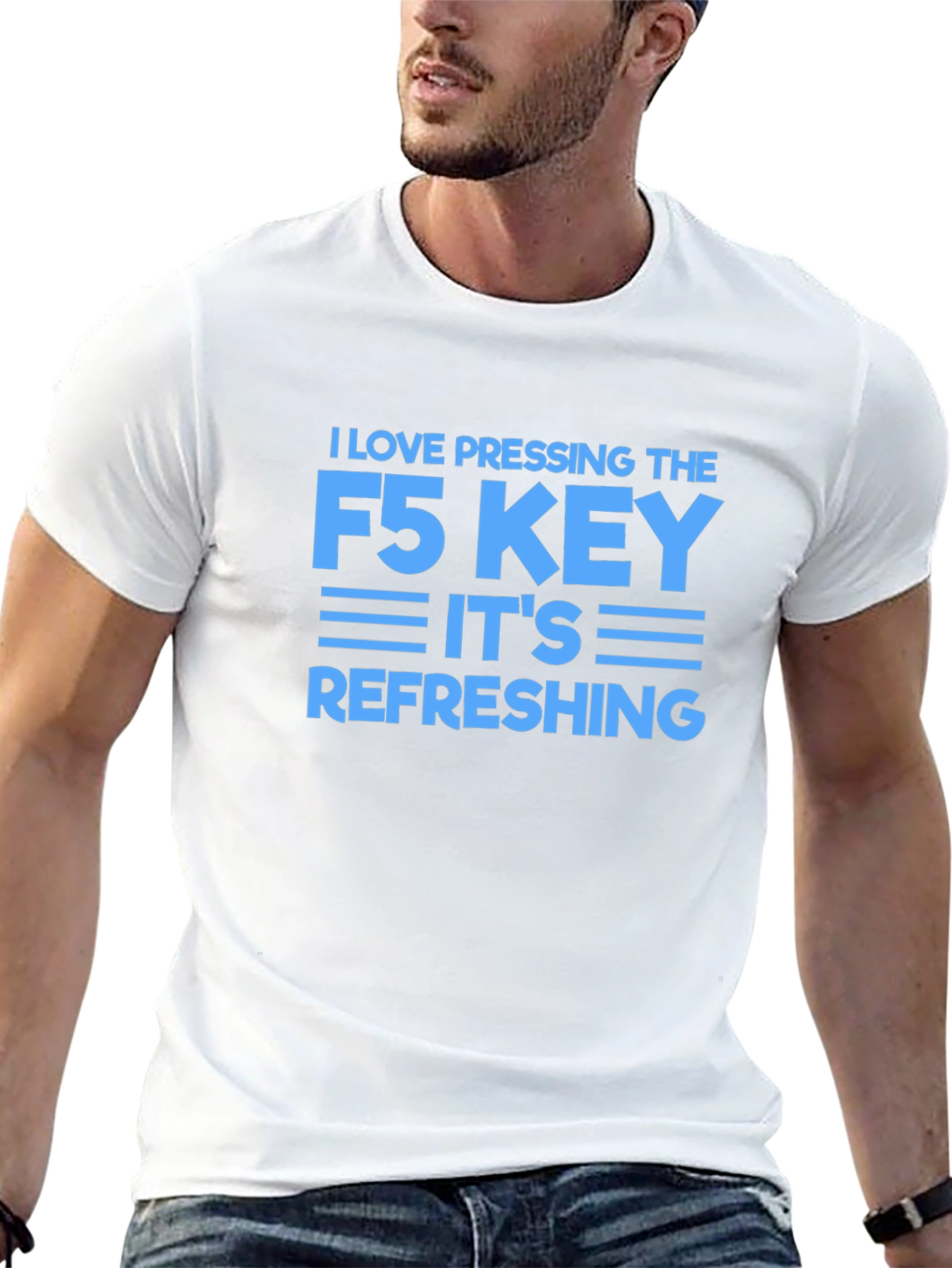 I Love Pressing F5 Refreshing Black T-Shirt