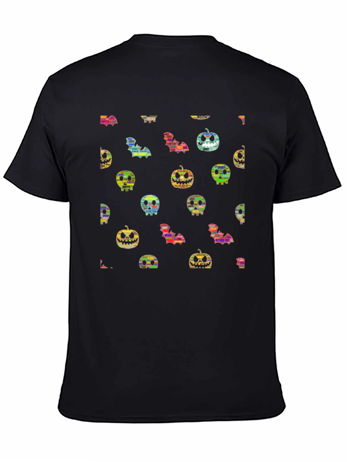 Halloween Pattern T-Shirt - Spooky Season Apparel