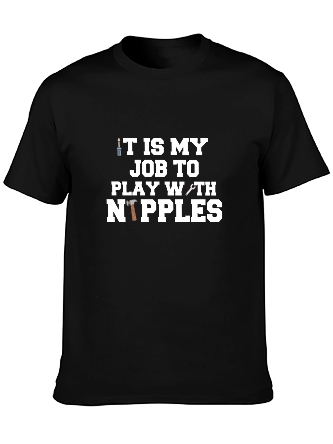 Play With Nipples Funny Graphic Tee Shirt