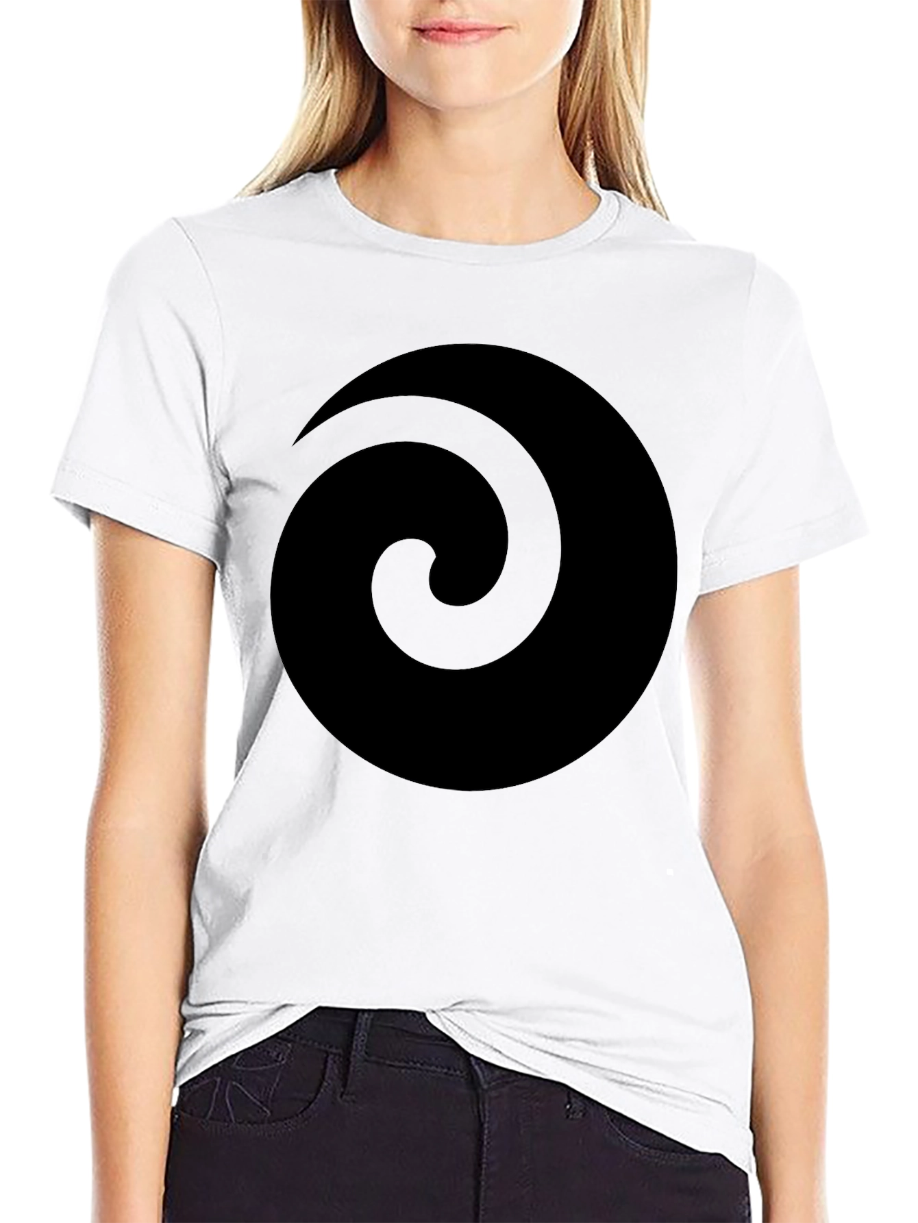 Spiral Graphic Black T-Shirt