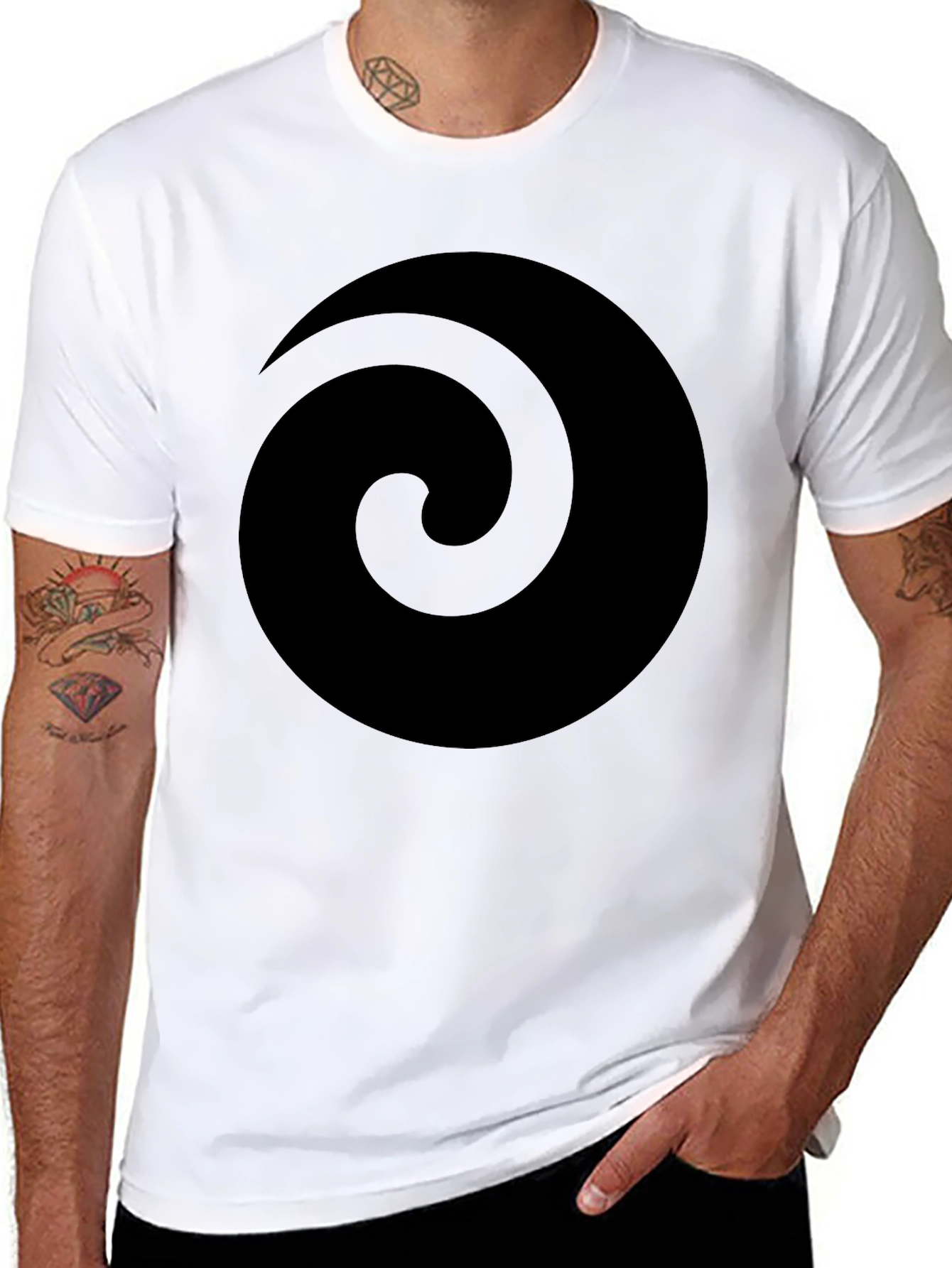 Spiral Graphic Black T-Shirt