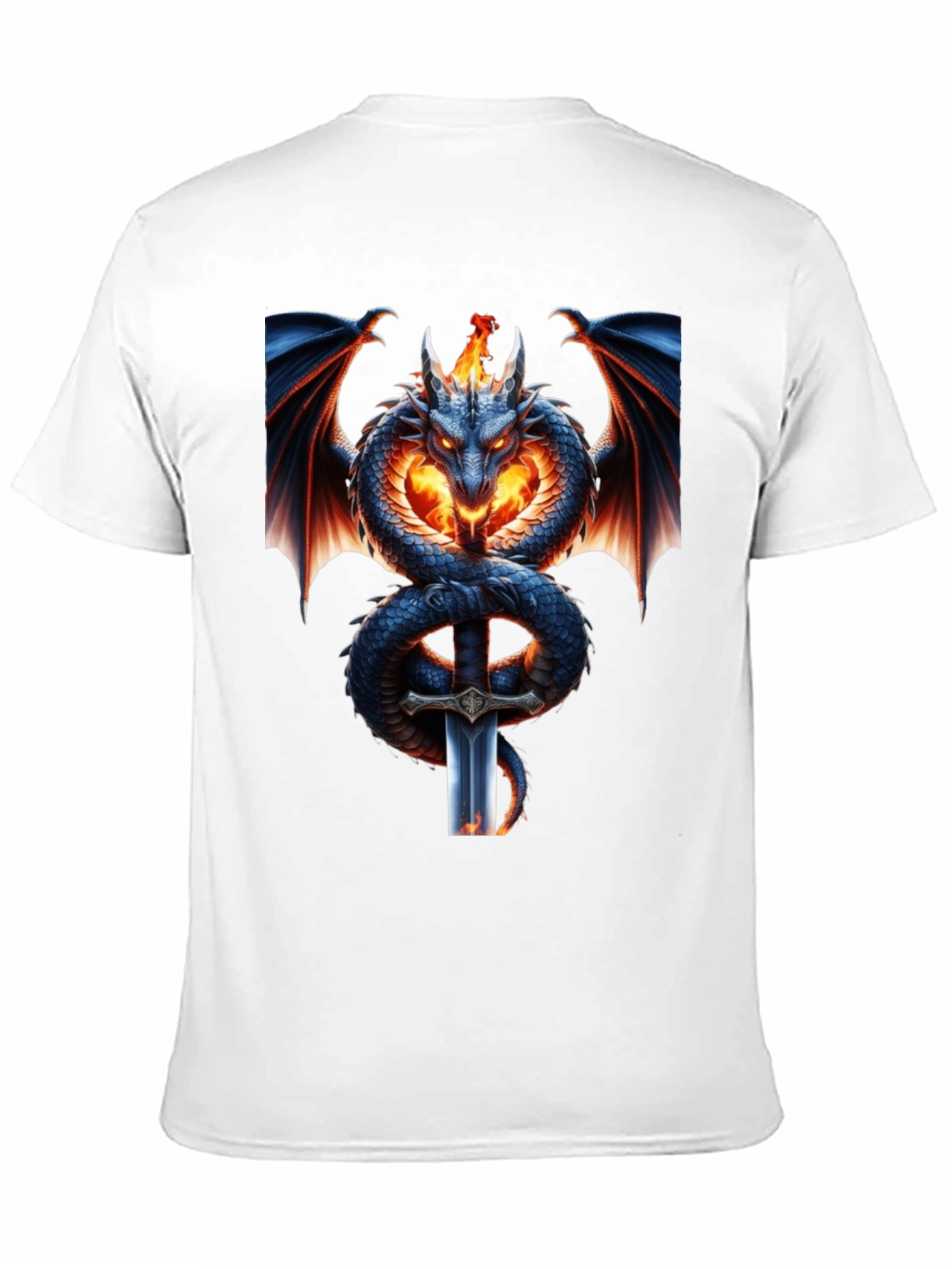 Dragon & Sword Graphic Tee - Fantasy T-Shirt