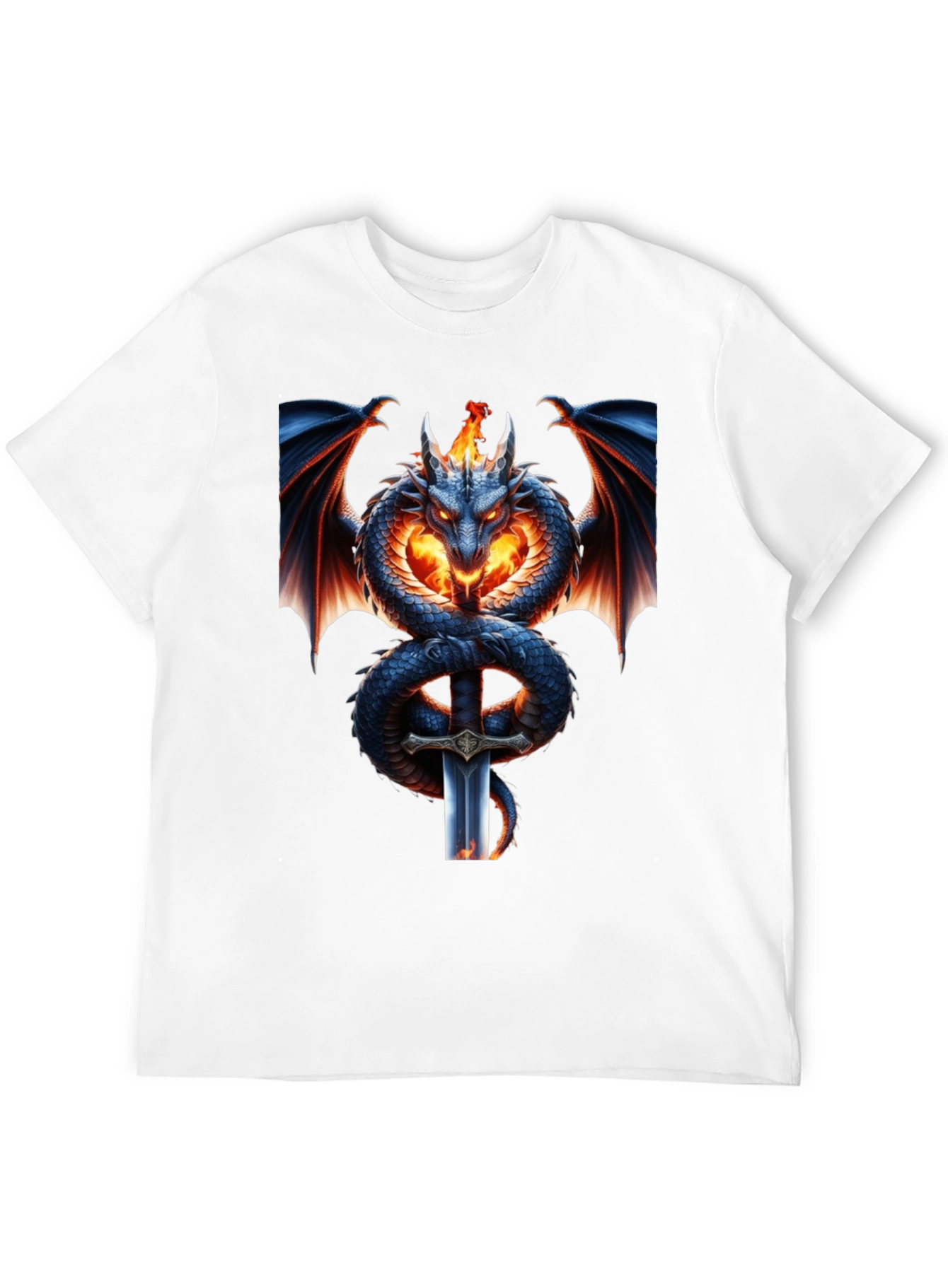 Dragon & Sword Graphic Tee - Fantasy T-Shirt