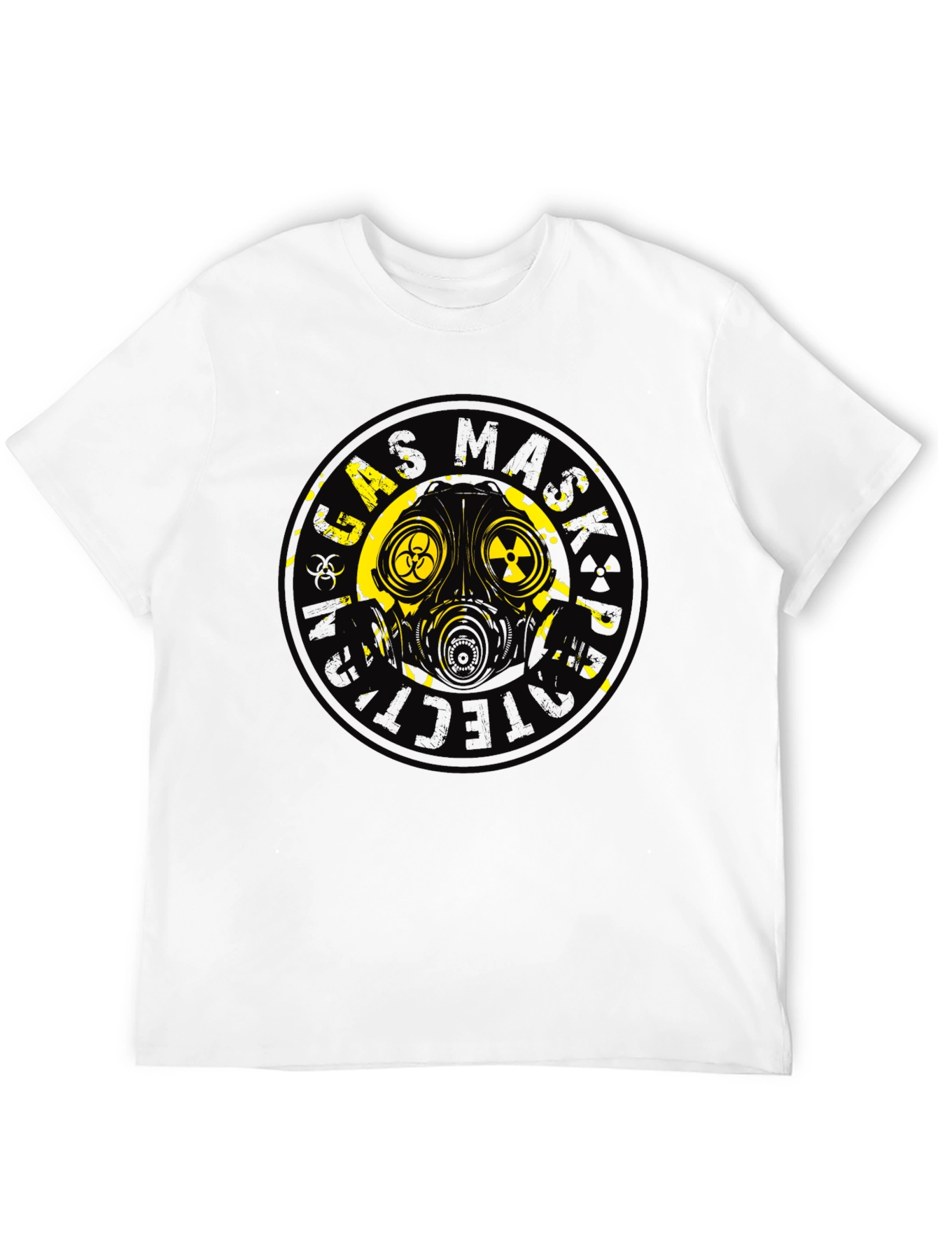 Gas Mask Graphic Print Black T-Shirt