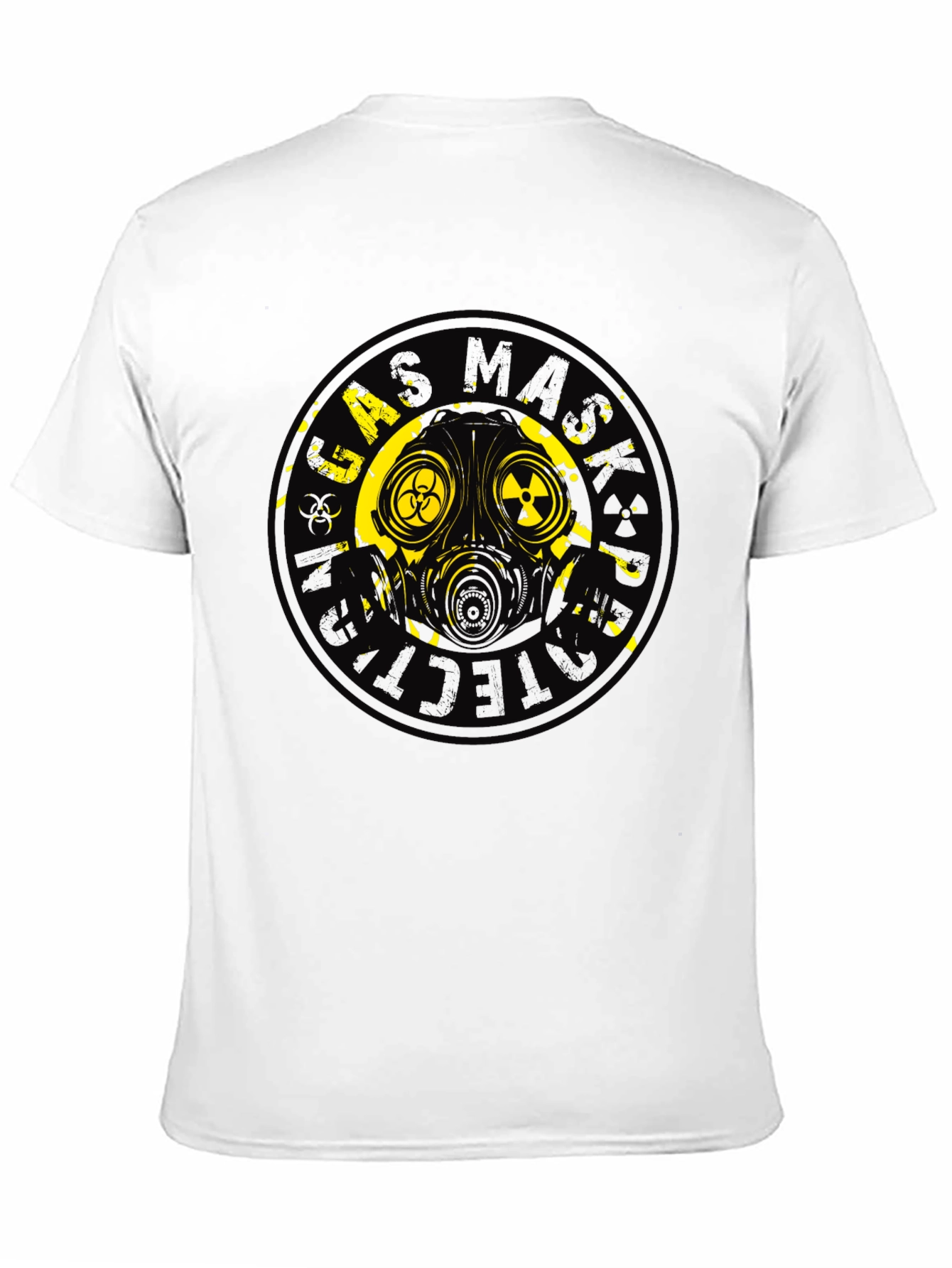Gas Mask Graphic Print Black T-Shirt