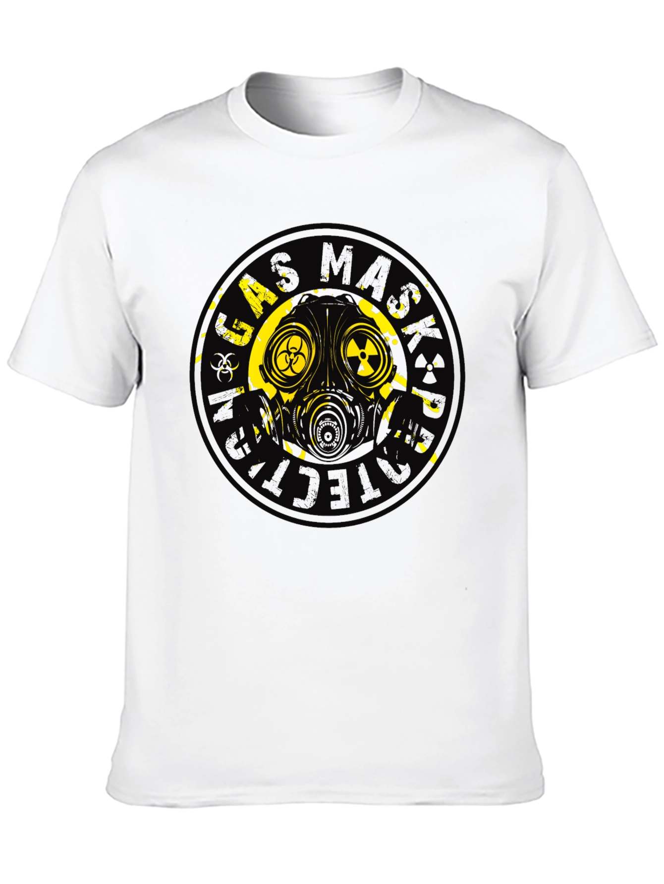 Gas Mask Graphic Print Black T-Shirt