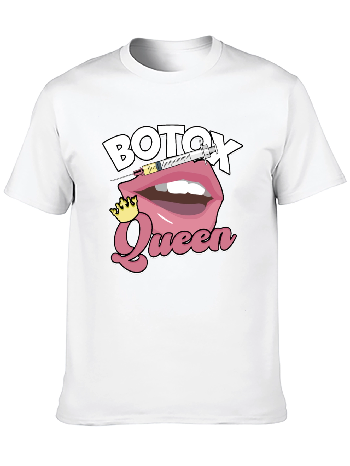 Botox Queen Graphic T-Shirt - Black Cotton Blend