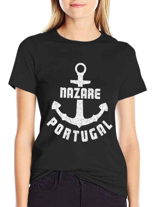 Nazare Portugal Anchor Graphic T-Shirt