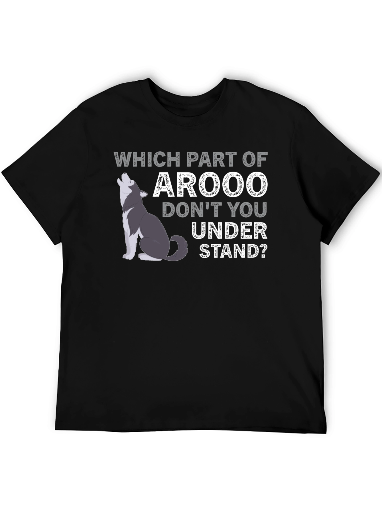 Arooo Wolf Graphic T-Shirt - Funny Animal Tee