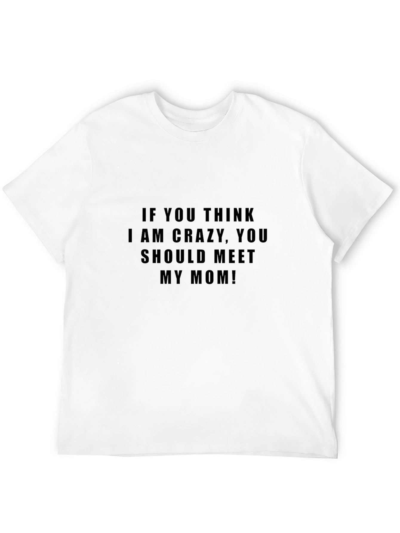 Crazy Mom Graphic Tee - Black Cotton T-Shirt