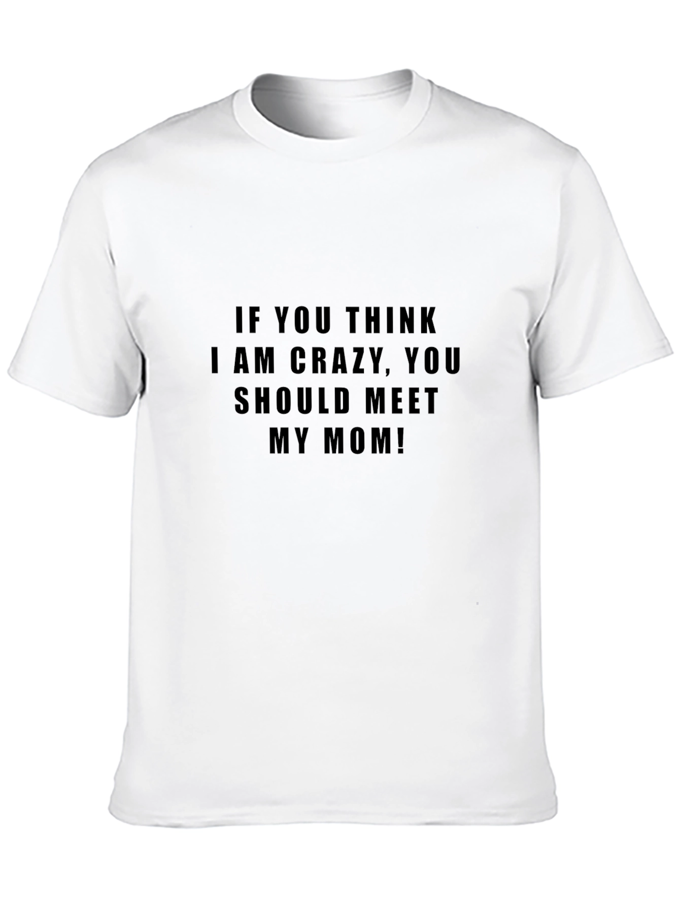 Crazy Mom Graphic Tee - Black Cotton T-Shirt