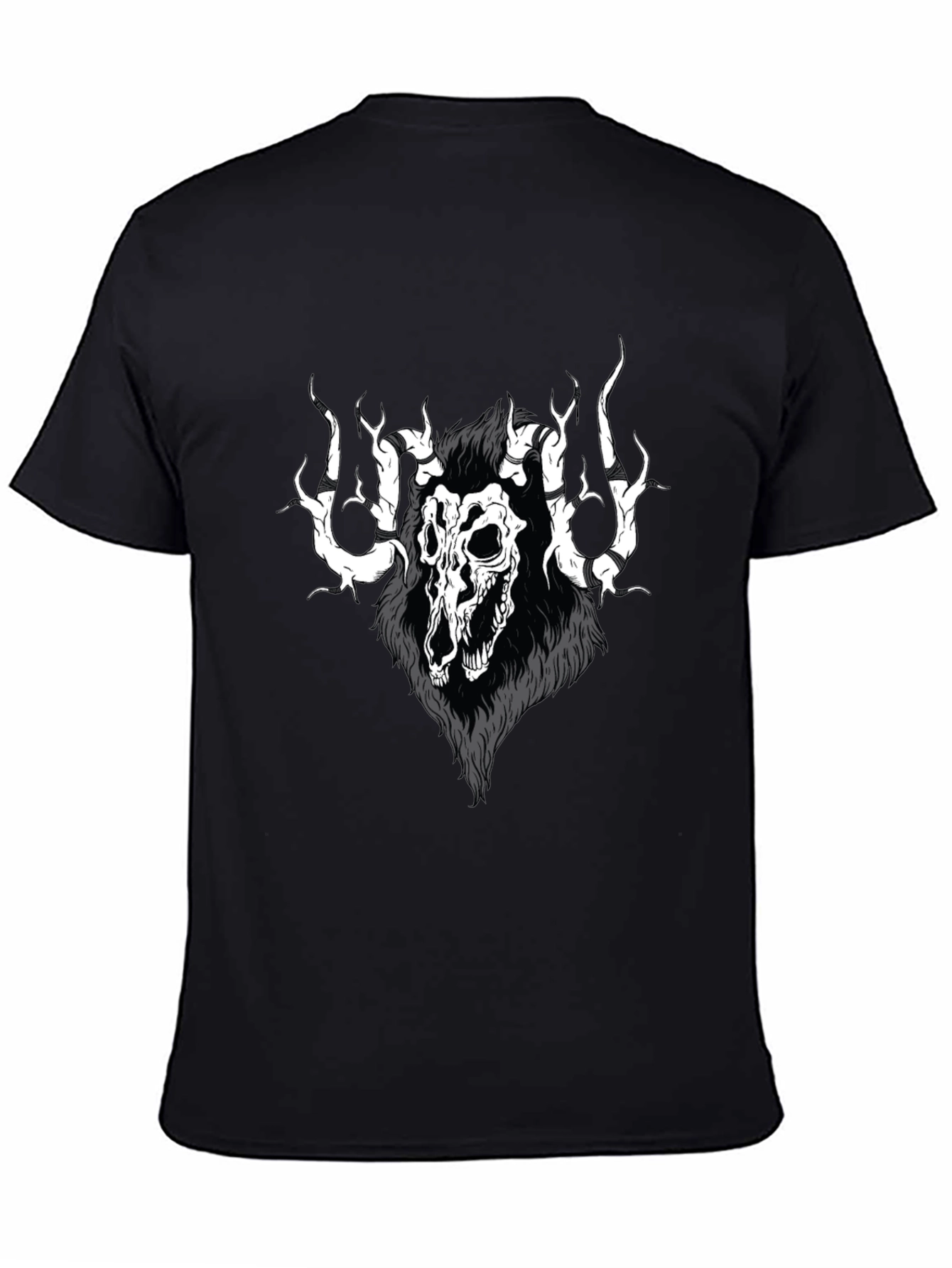 Skull Graphic T-Shirt - Gothic Style Black Tee
