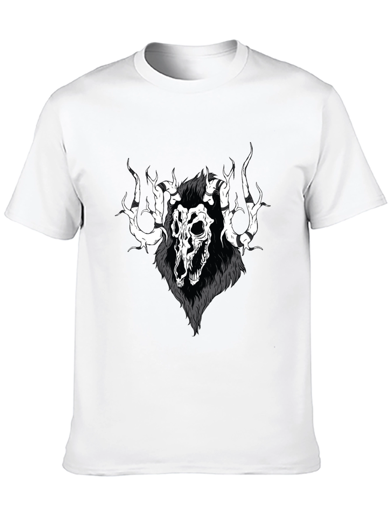 Skull Graphic T-Shirt - Gothic Style Black Tee