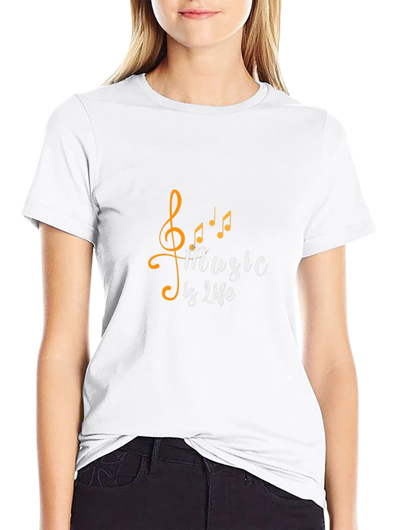 Music is Life T-Shirt - Stylish Black Tee