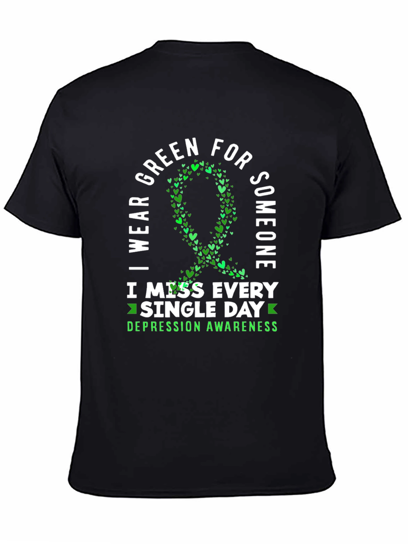 Green Ribbon Depression Awareness T-Shirt