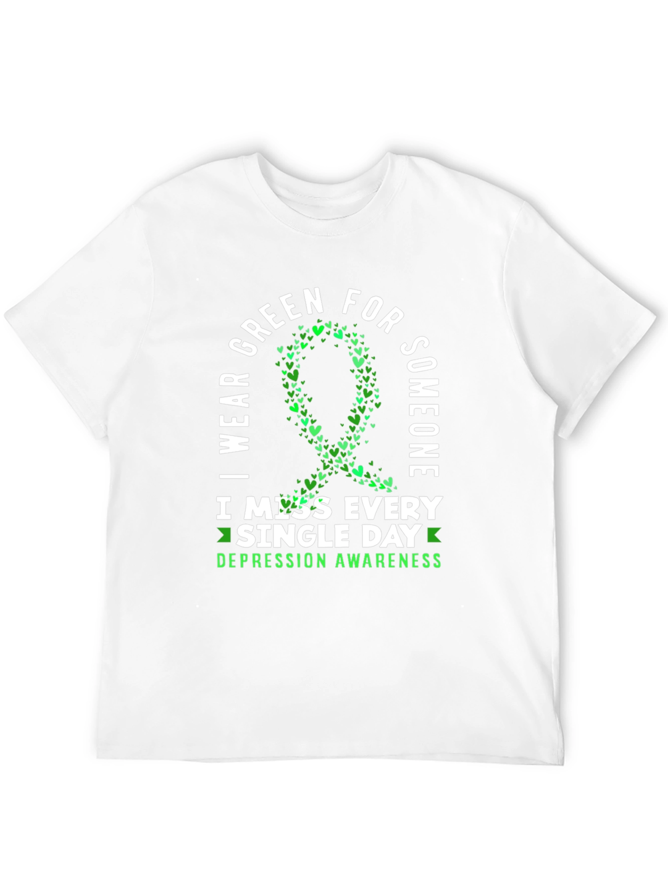 Green Ribbon Depression Awareness T-Shirt