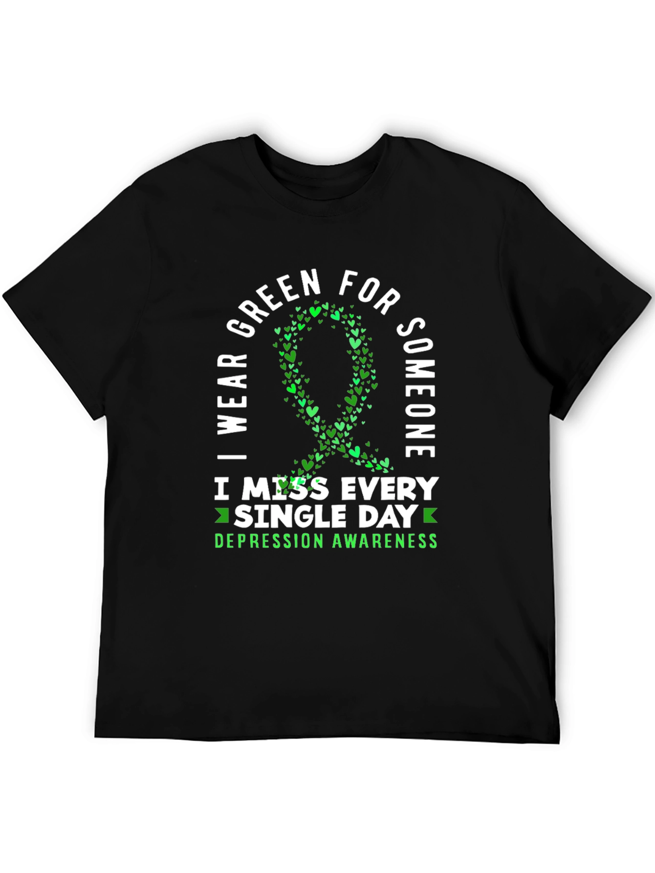 Green Ribbon Depression Awareness T-Shirt