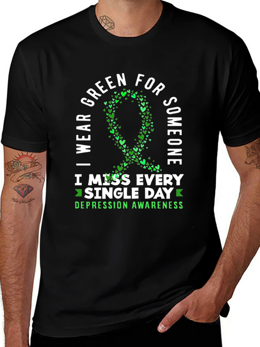 Green Ribbon Depression Awareness T-Shirt