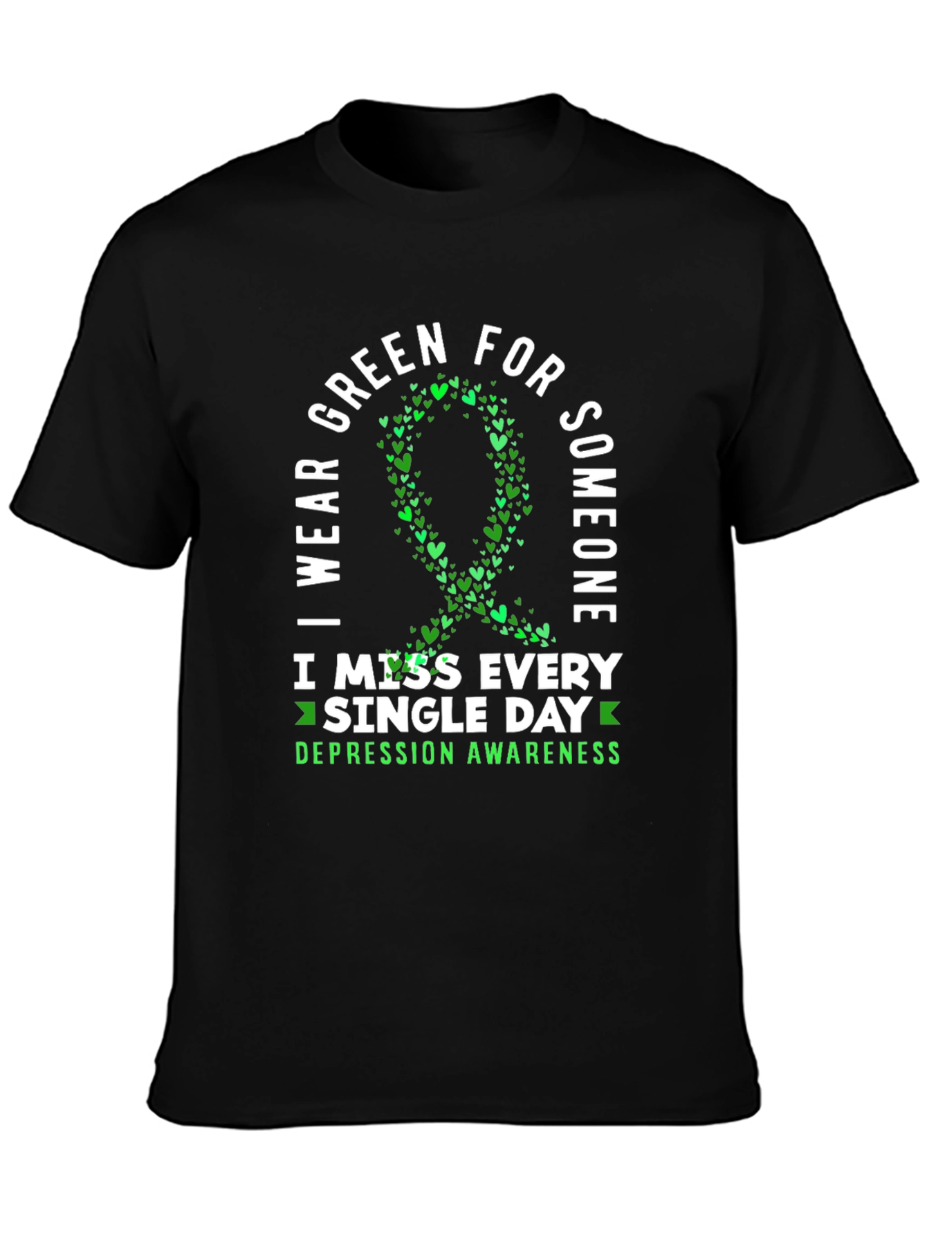Green Ribbon Depression Awareness T-Shirt