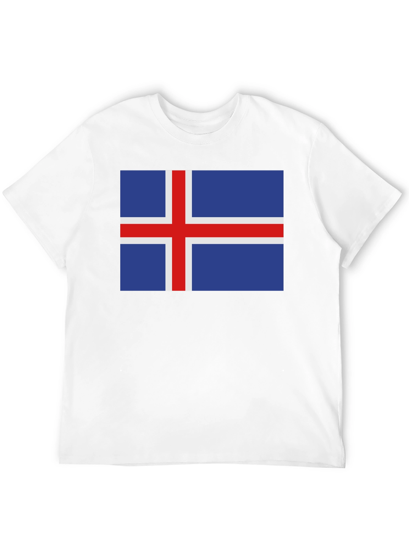 Iceland Flag Graphic Tee - Black Cotton T-Shirt