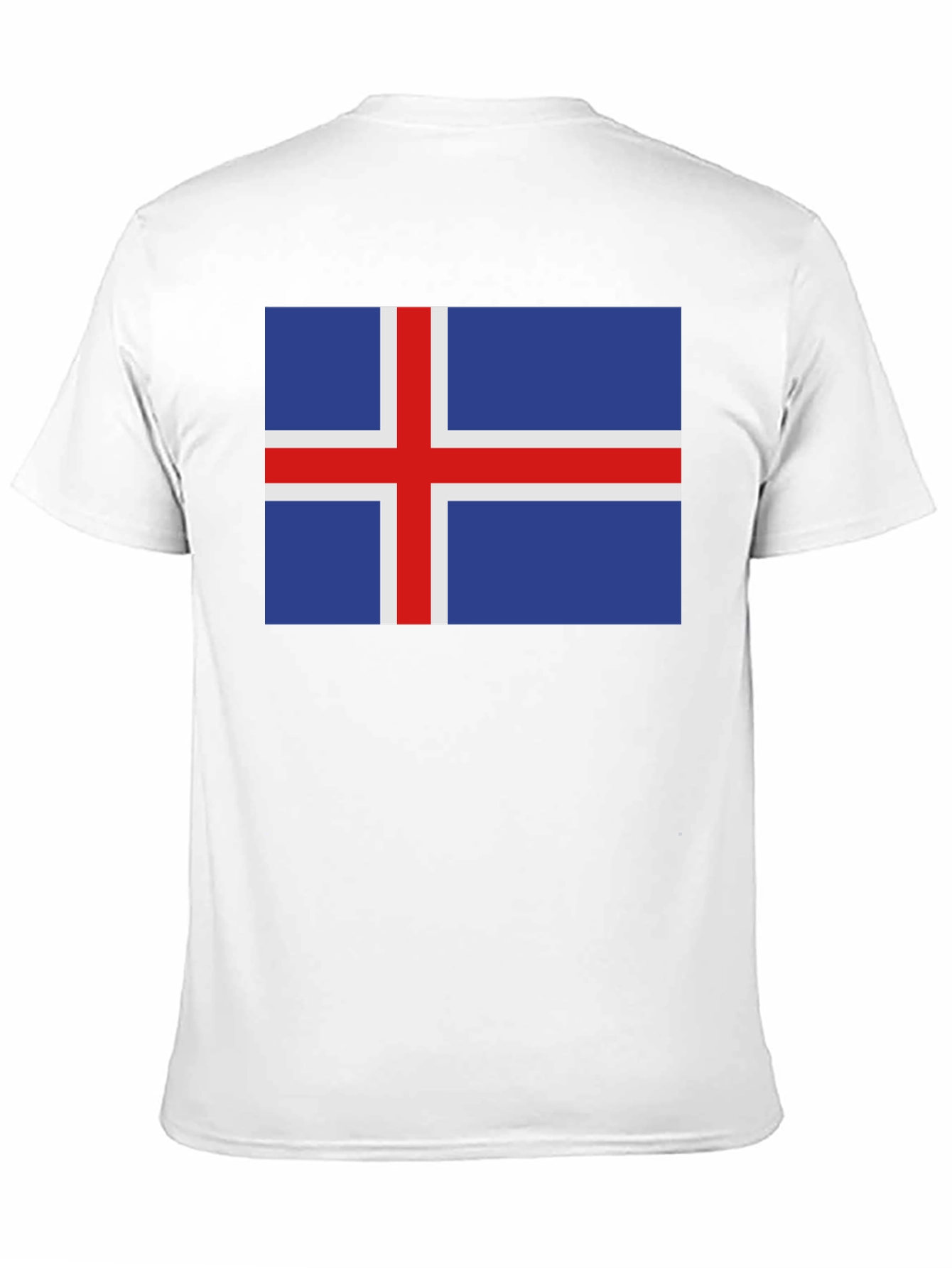Iceland Flag Graphic Tee - Black Cotton T-Shirt