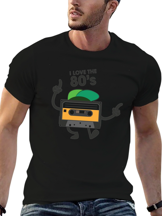 I Love the 80s Graphic Tee - Retro Cassette Design