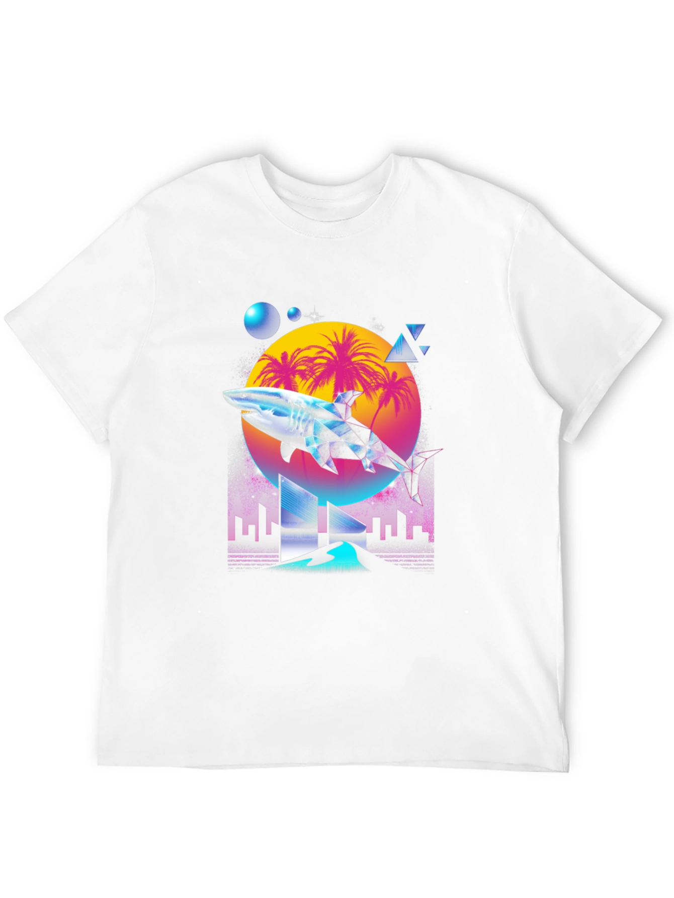 Retro Shark T-Shirt - Synthwave Style