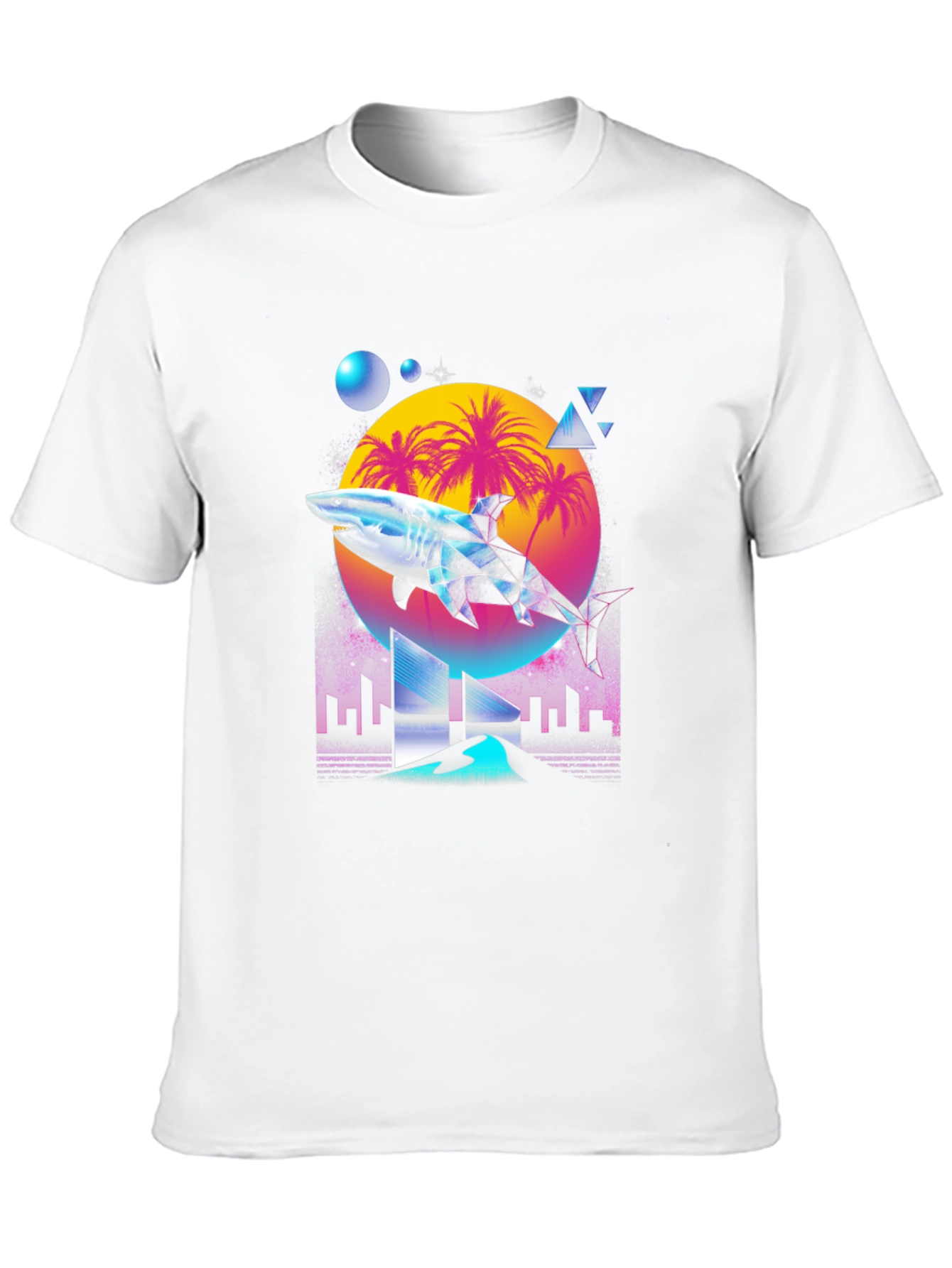 Retro Shark T-Shirt - Synthwave Style