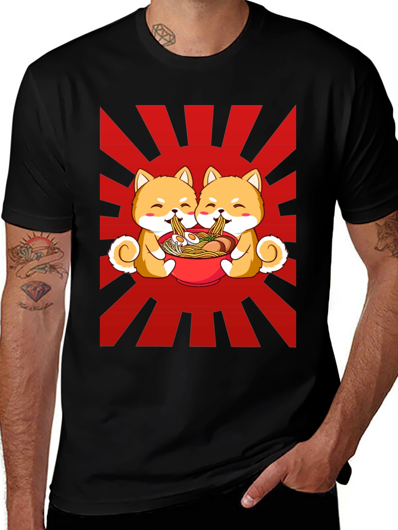 Shiba Ramen Black T-Shirt