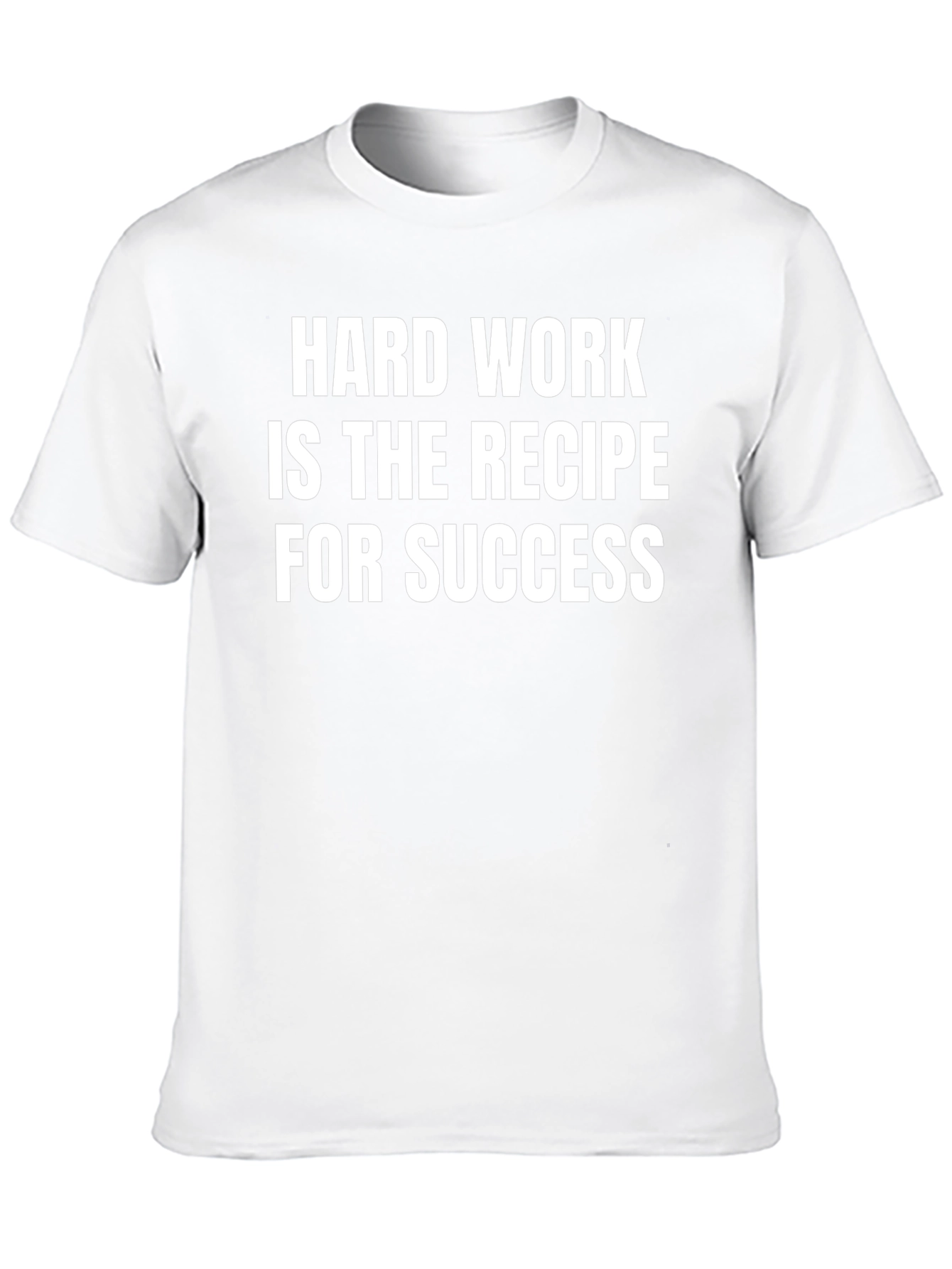 Hard Work Success T-Shirt - Black Crew Neck