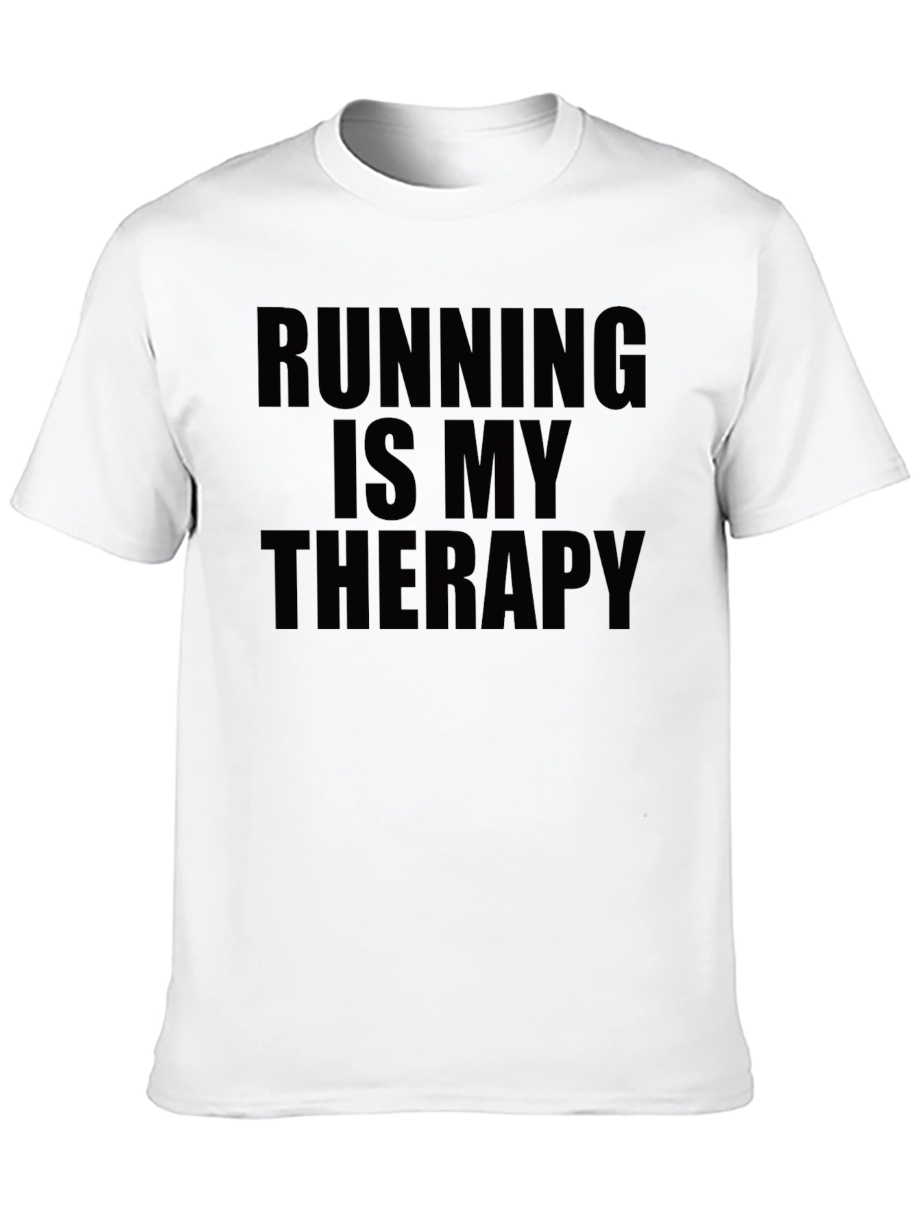 Running is My Therapy - Black Graphic Tee