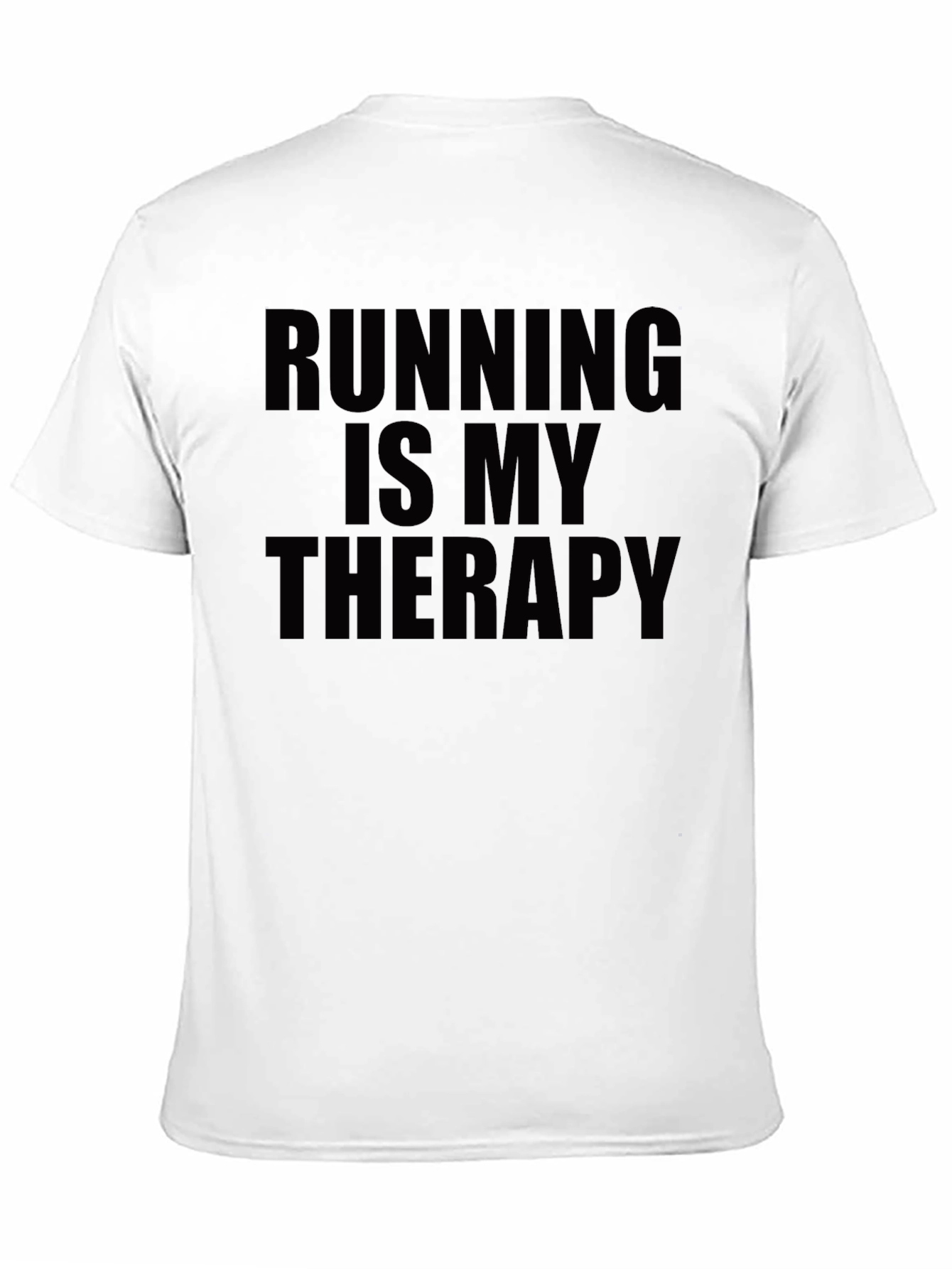 Running is My Therapy - Black Graphic Tee