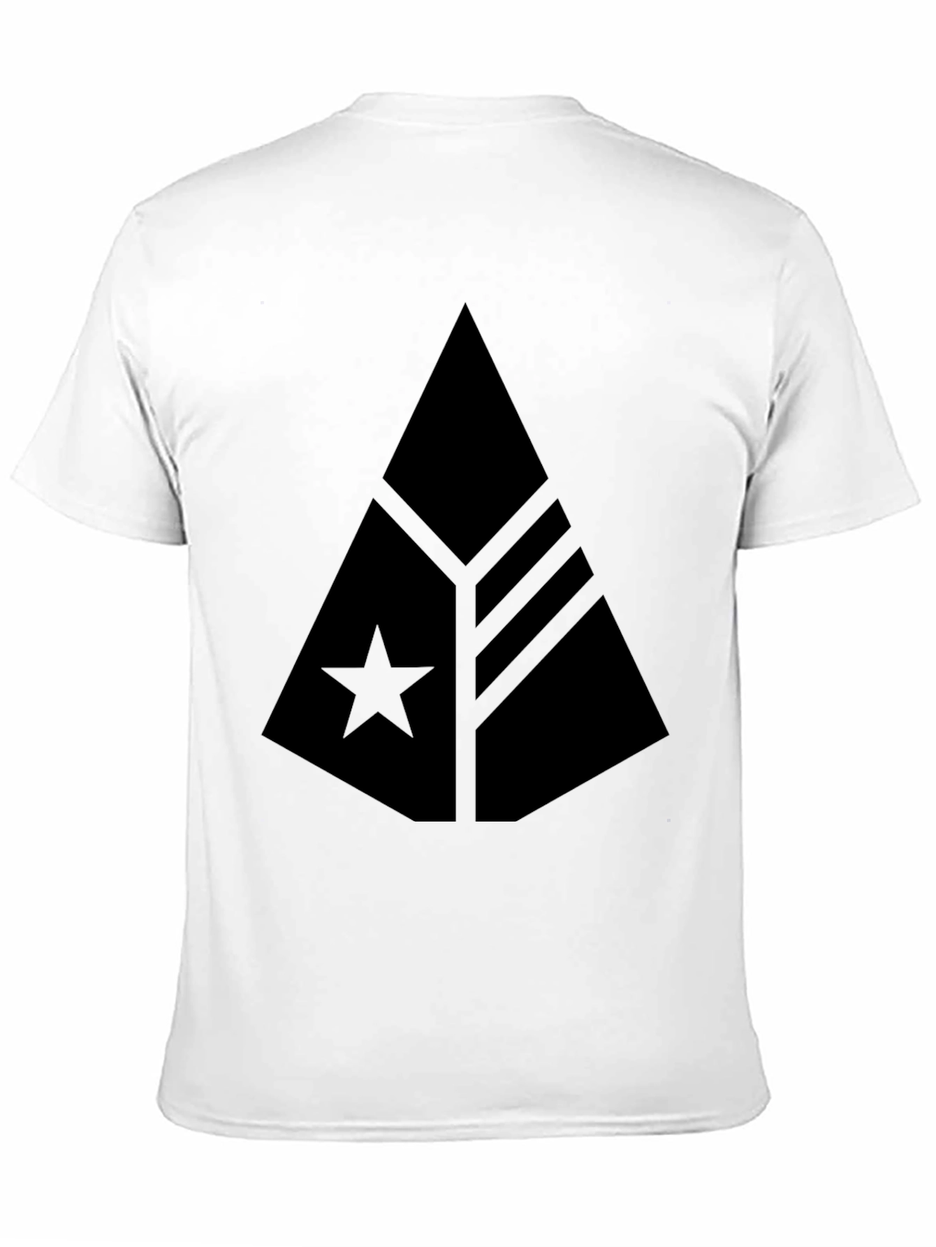 Modern Graphic Print Black T-Shirt