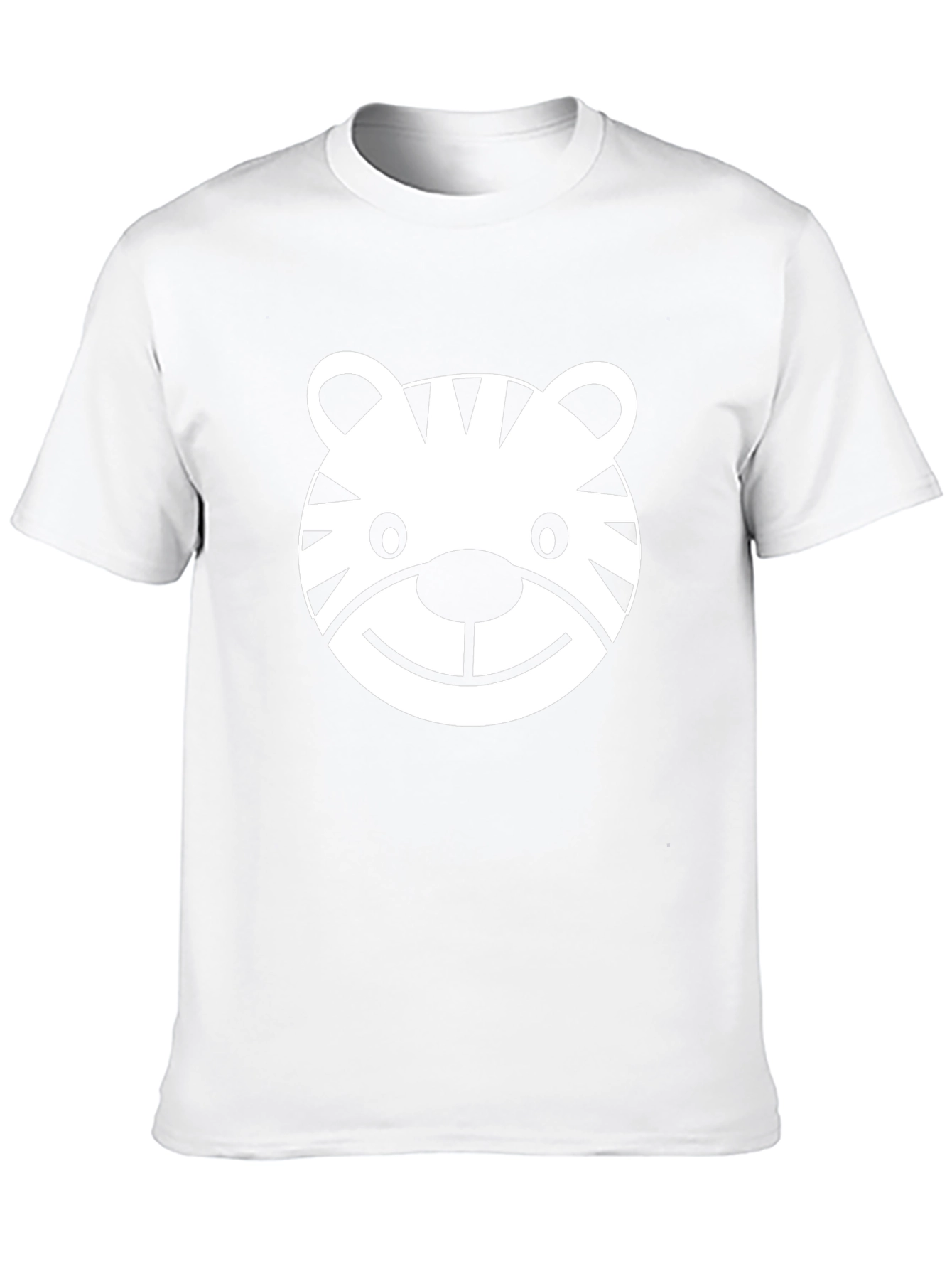 Cute Tiger Graphic Print Black T-Shirt