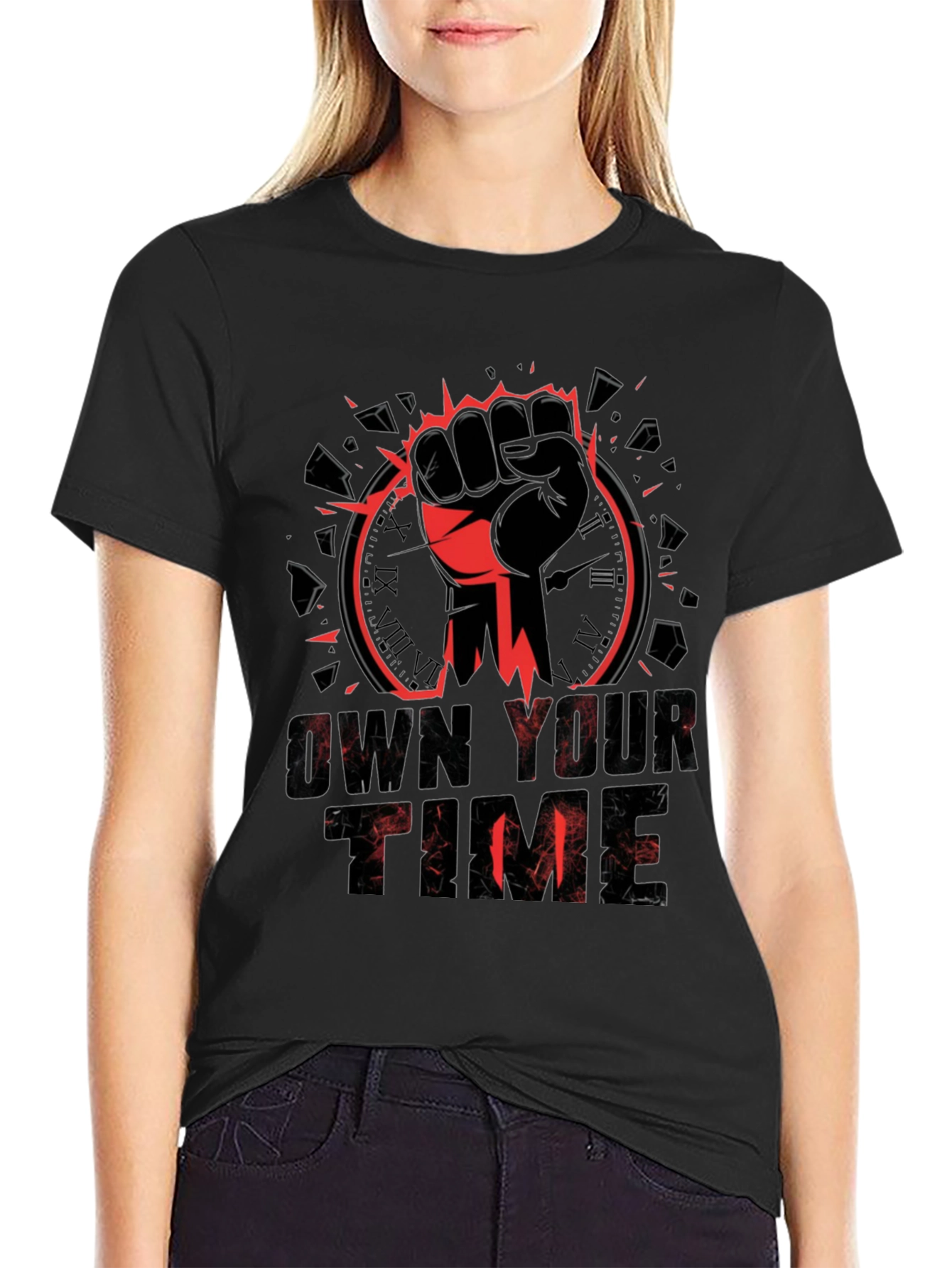 Own Your Time Graphic Tee - Black