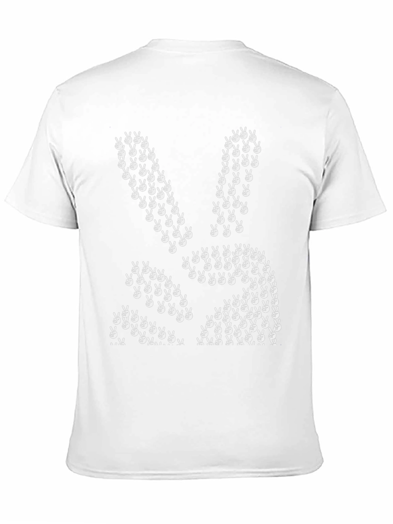 Peace Bunny Graphic Tee - Black Cotton T-Shirt