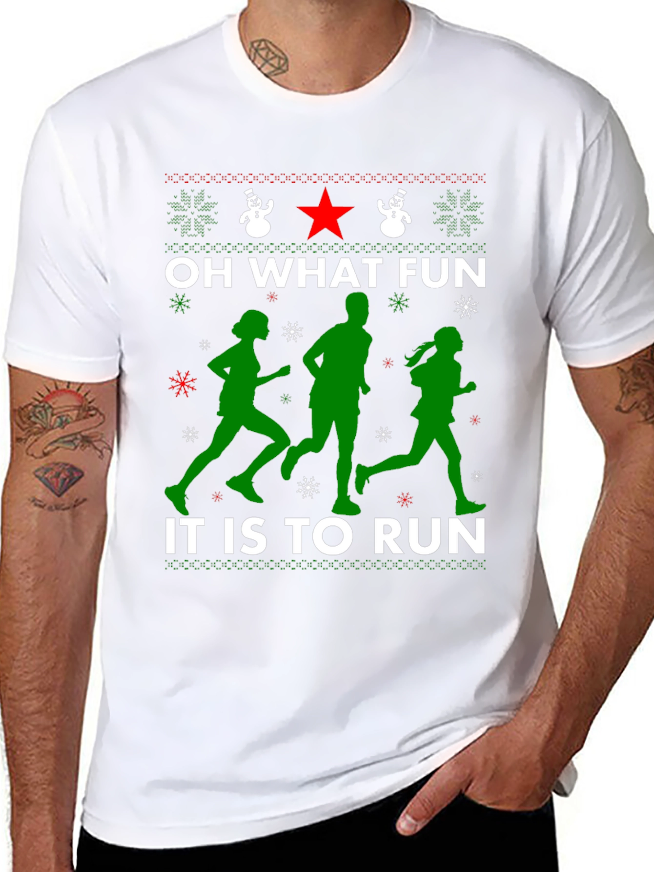 Oh What Fun It Is to Run Christmas T-Shirt