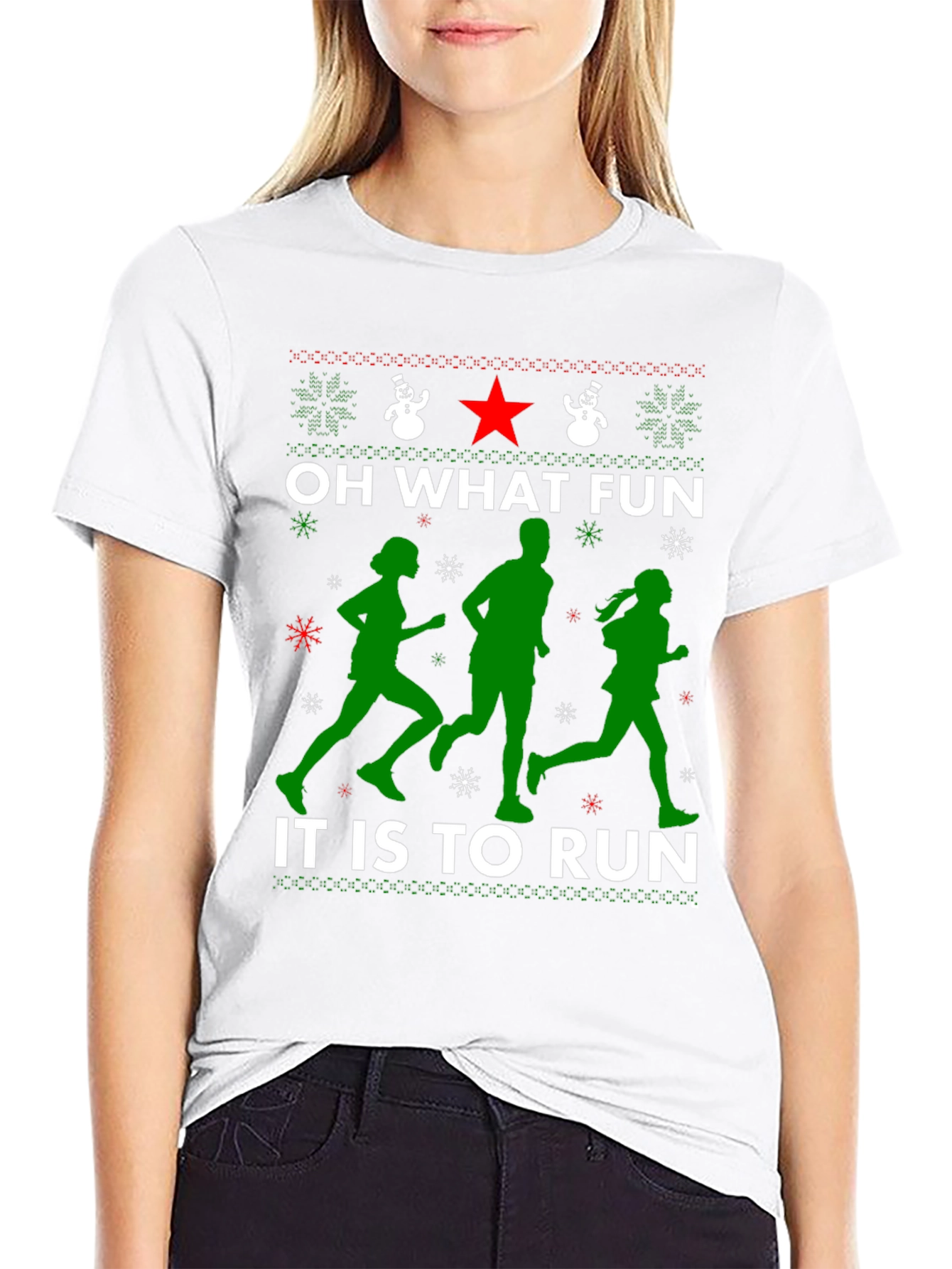 Oh What Fun It Is to Run Christmas T-Shirt