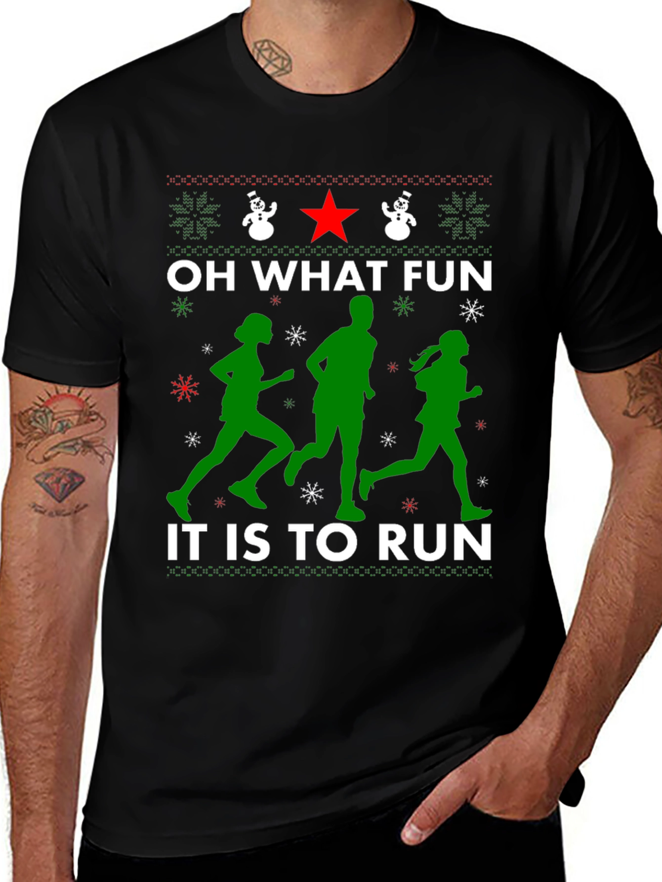 Oh What Fun It Is to Run Christmas T-Shirt