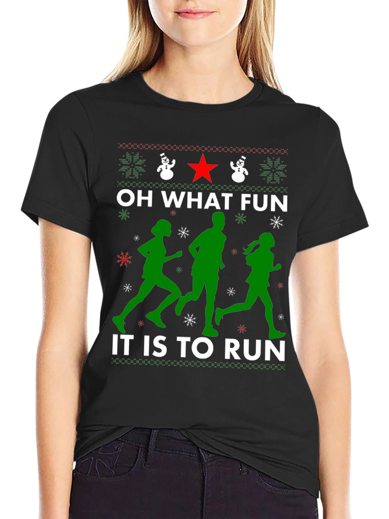 Oh What Fun It Is to Run Christmas T-Shirt