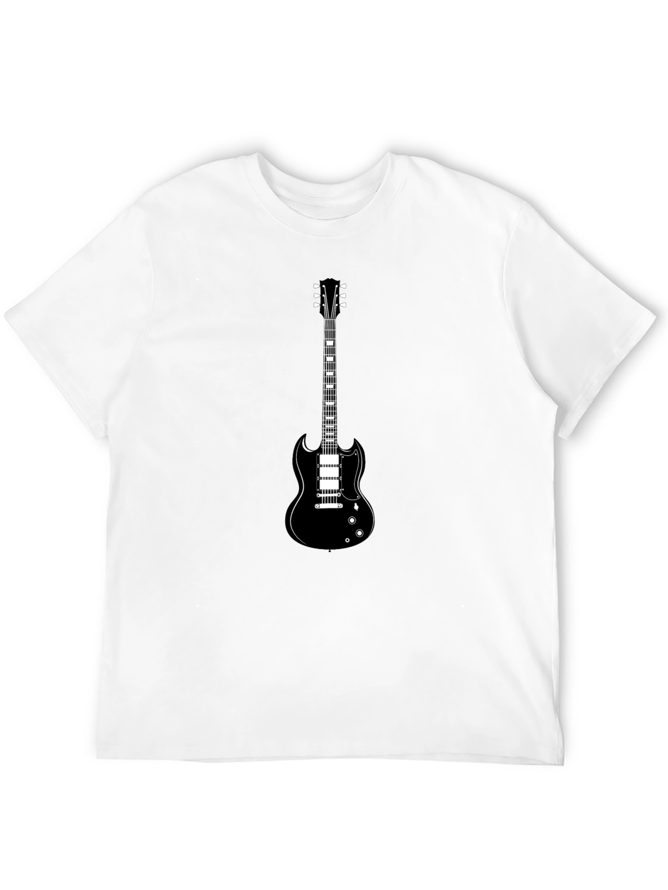 Black Guitar Graphic T-Shirt - Rocker Style