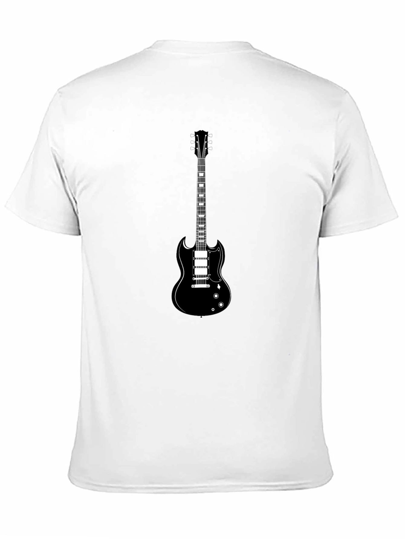 Black Guitar Graphic T-Shirt - Rocker Style