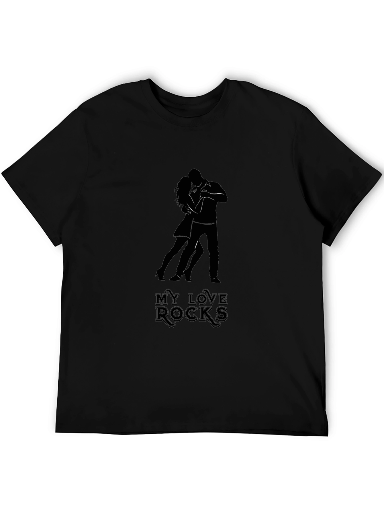 My Love Rocks Graphic T-Shirt - Black