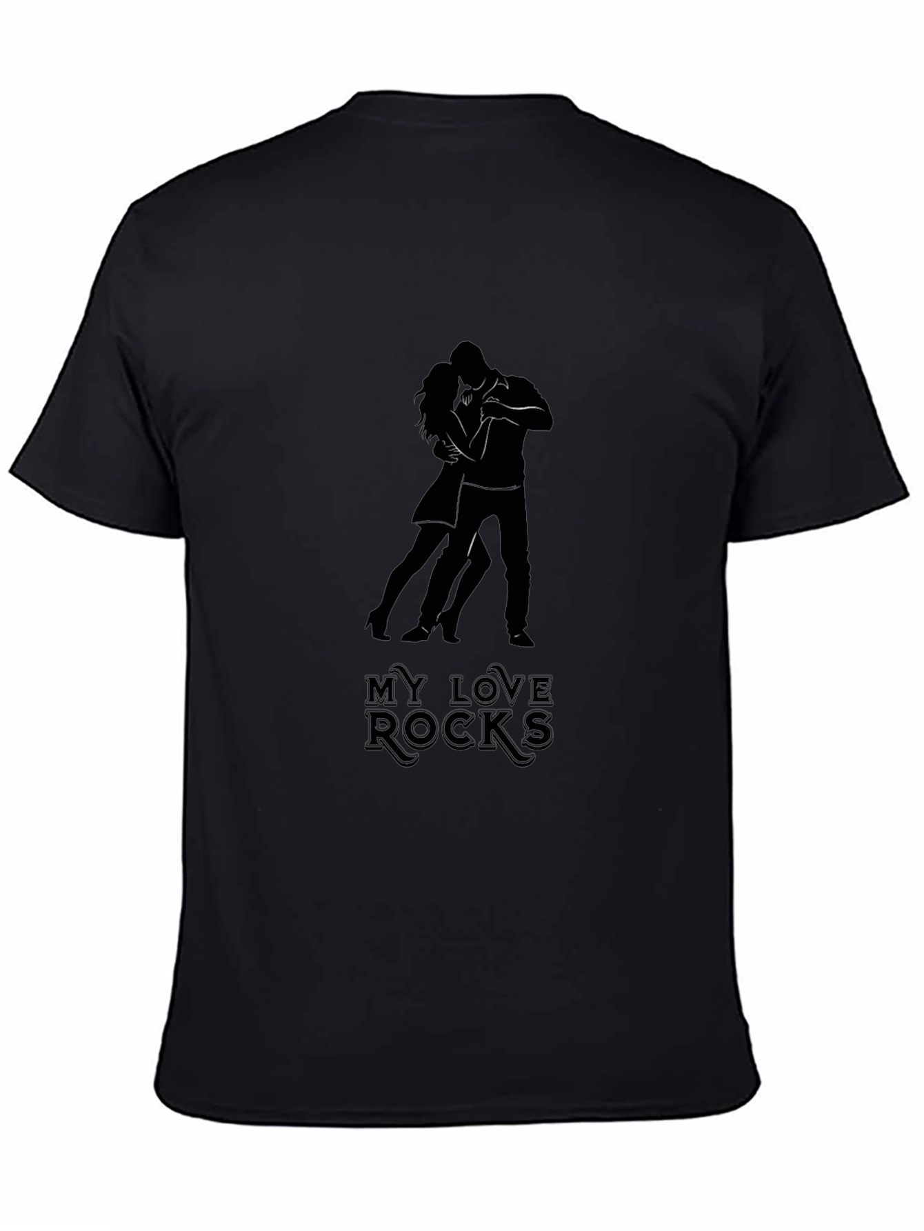 My Love Rocks Graphic T-Shirt - Black