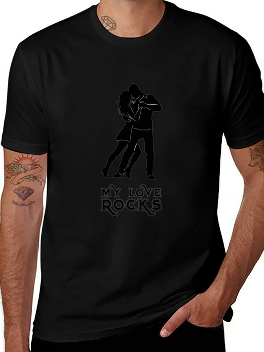 My Love Rocks Graphic T-Shirt - Black