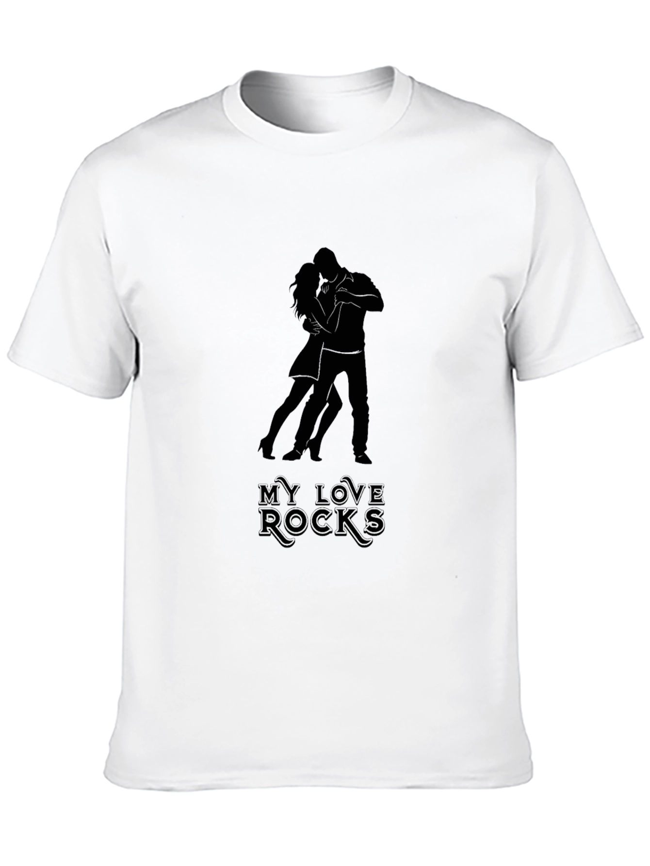 My Love Rocks Graphic T-Shirt - Black