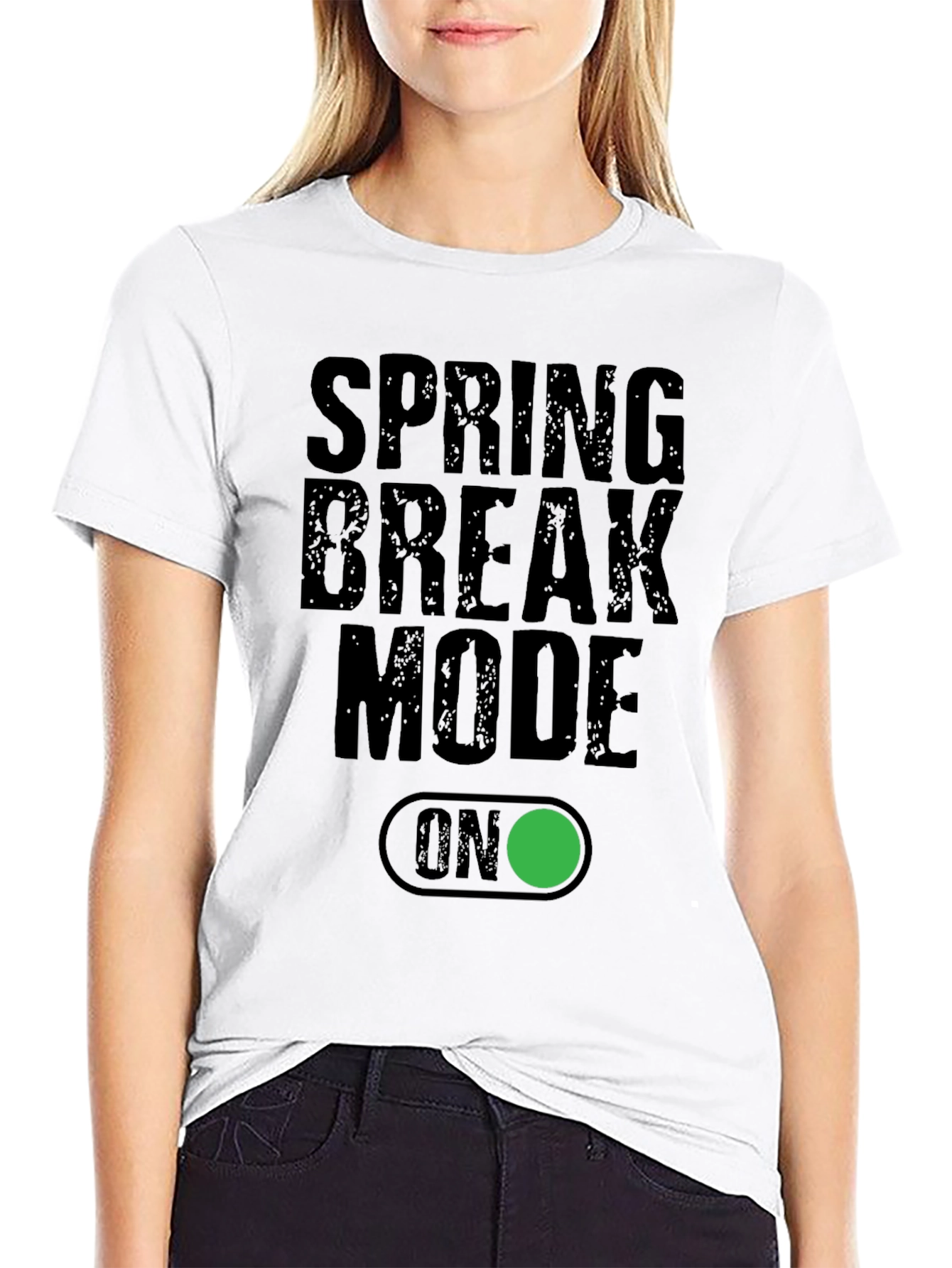 Spring Break Mode ON Black T-Shirt