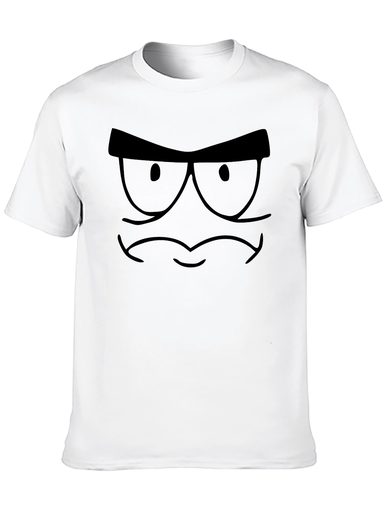 Cartoon Face Black T-Shirt