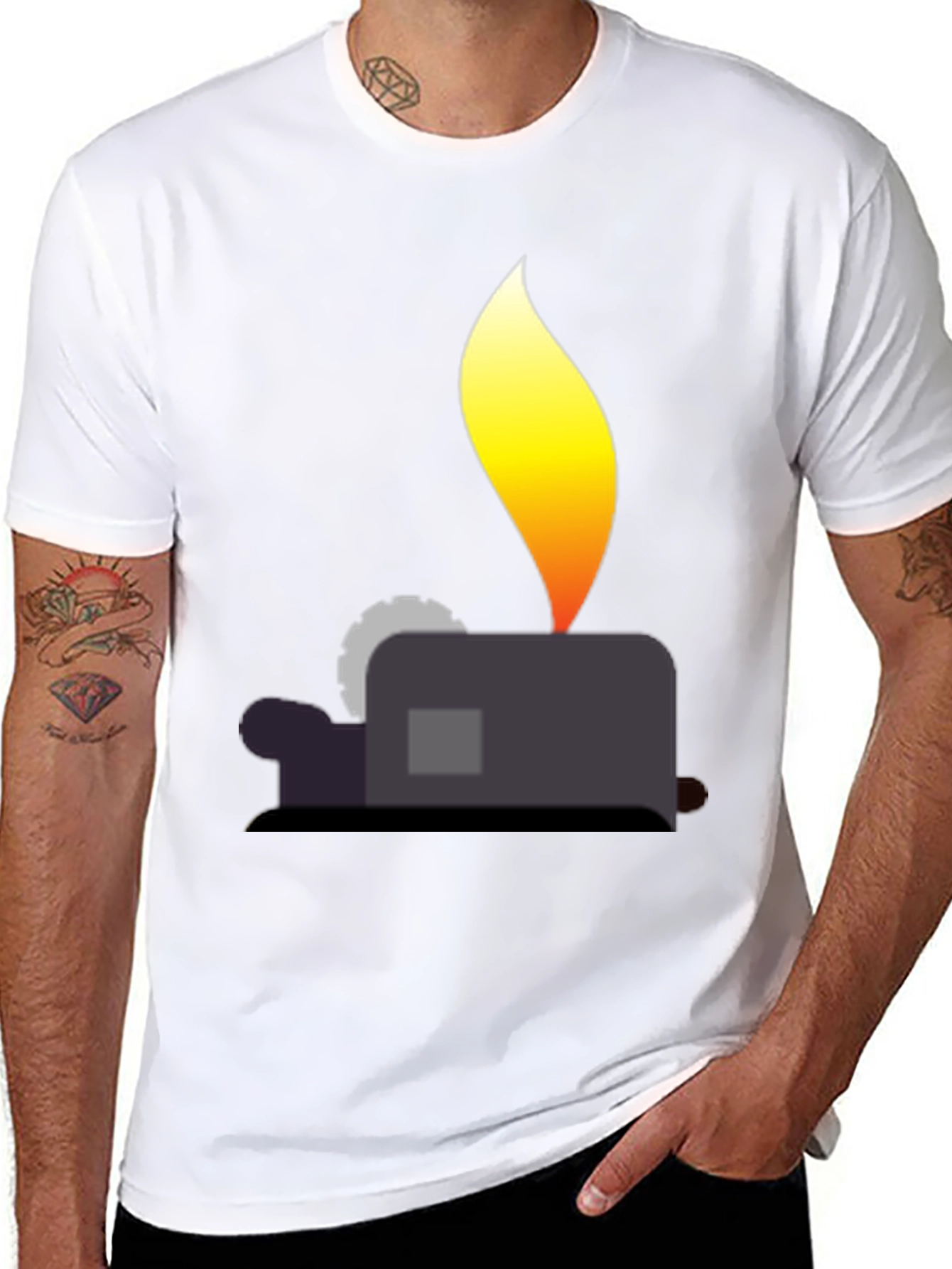 Lighter Graphic T-Shirt - Black